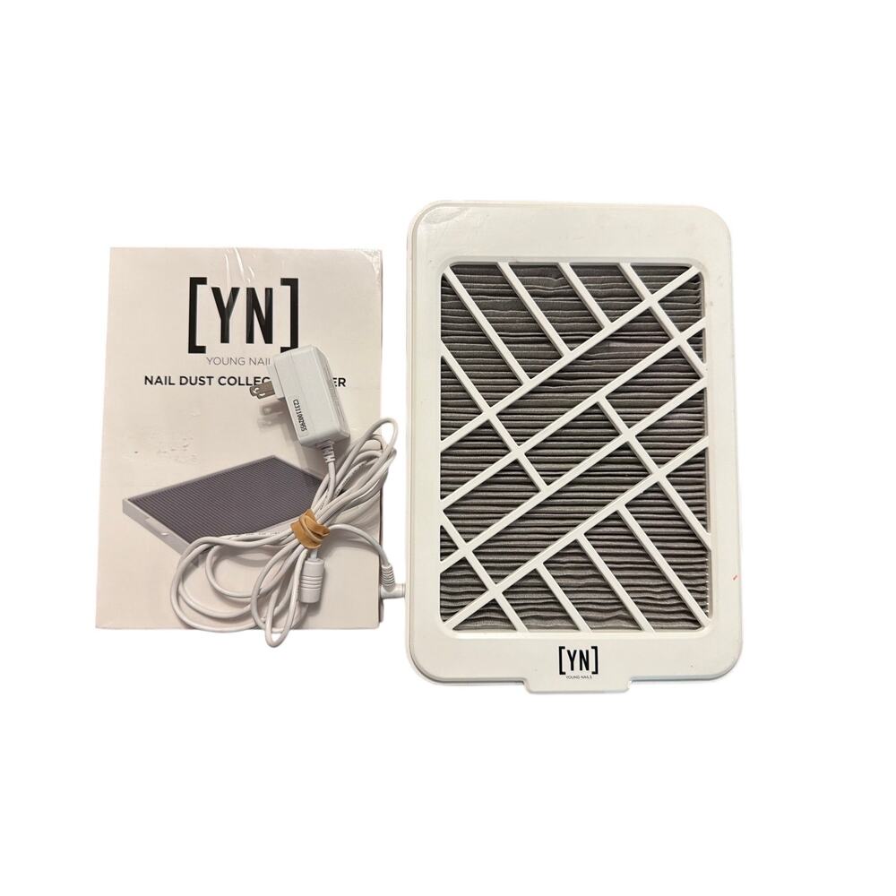YN Young Nails - Nail Dust Collector White w/ Filter & 2 New Replacement Filters